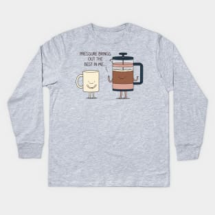 Coffee brewing Kids Long Sleeve T-Shirt